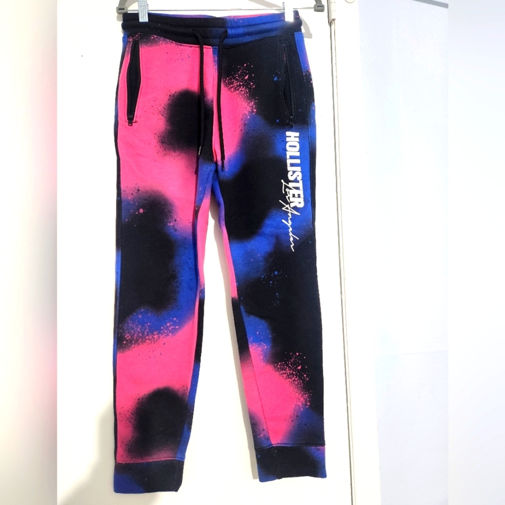 Hollister jogger sweats XS men's pink and blue